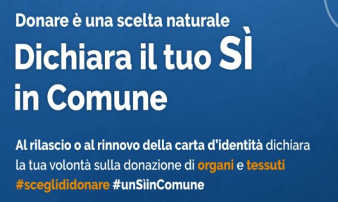 Giornata nazionale per la donazione di organi e tessuti.